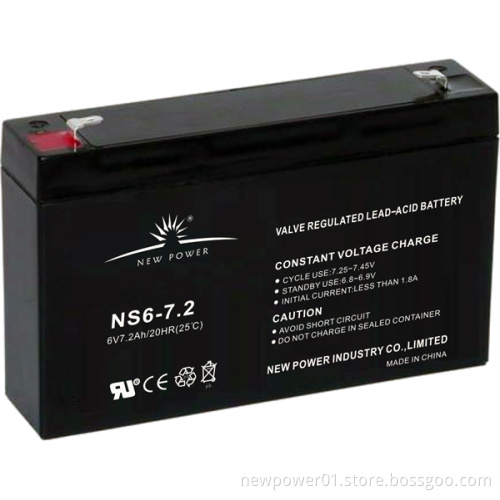 6V7.2ah Auto Battery and Lead Acid Storage Battery (NS6-7.2)
